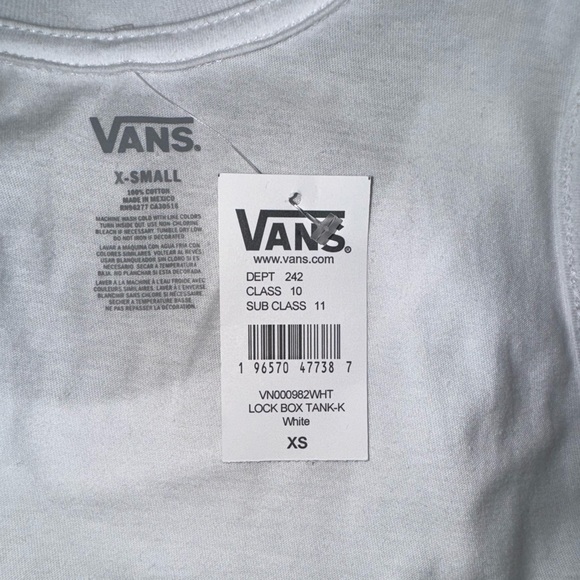 VANS Lock Logo Box Tank Size XS - Picture 8 of 8